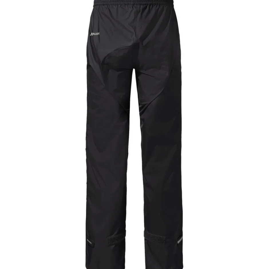 Regenbroeken < Vaude Drop II Regenbroek Dames - Kort - zwart/zwart