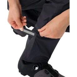 Regenbroeken < Vaude Drop II Regenbroek Dames - Kort - zwart/zwart