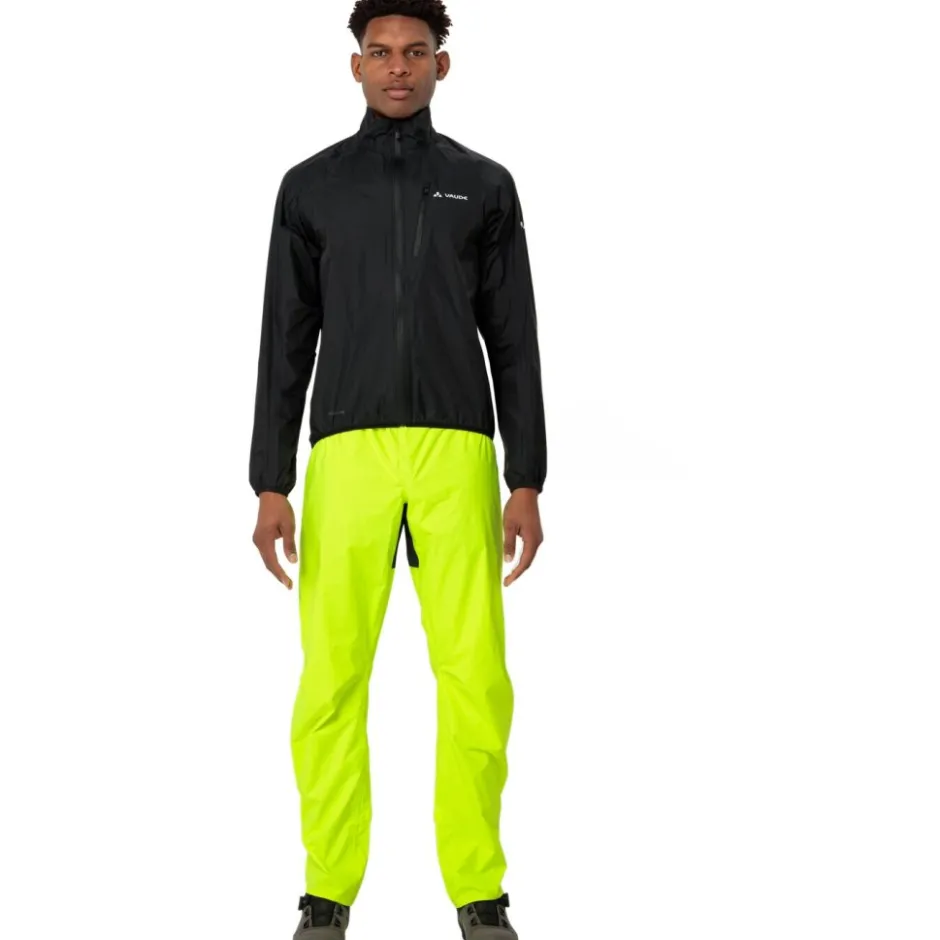 Regenbroeken < Vaude Drop II Regenbroek Heren - Regular - neon yellow uni