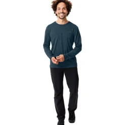Vaude Essential Shirt met Lange Mouwen Heren - dark sea uni