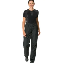 Regenbroeken < Vaude Fluid Regenbroek Dames - Regular - zwart