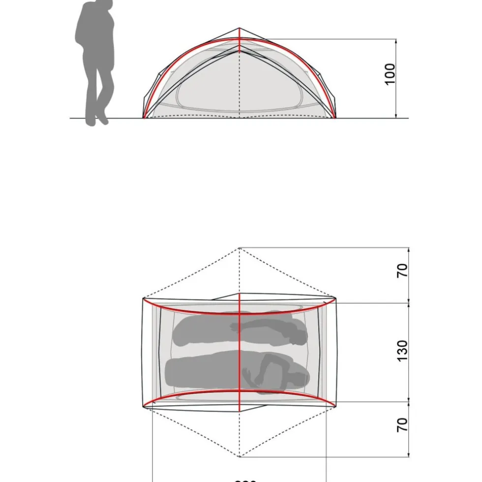 Vaude Ultralight Space 2P Tent - wild lime