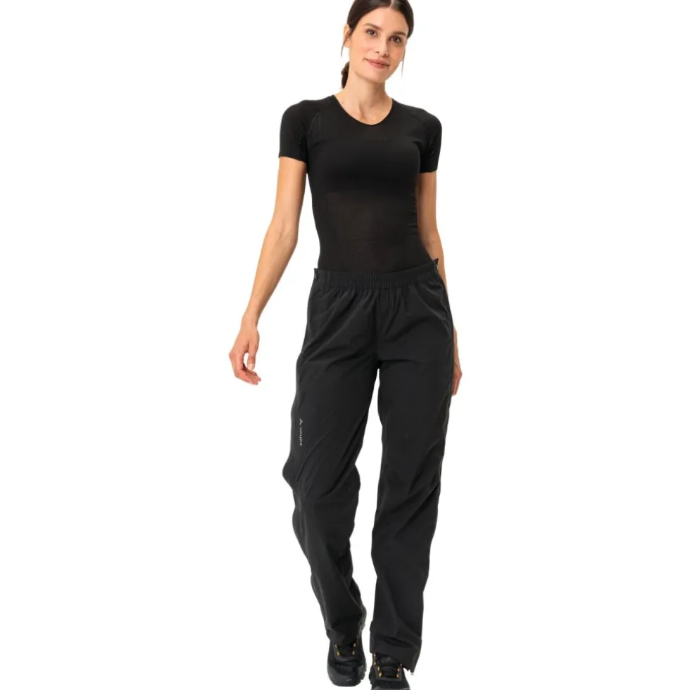 Vaude Yaras Zip IV Regenbroek Dames - zwart