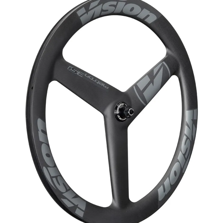 Wielen < Vision Metron 3-Spoke Carbon Front Wheel - Tubular - Centerlock - 12x100mm/QR - black
