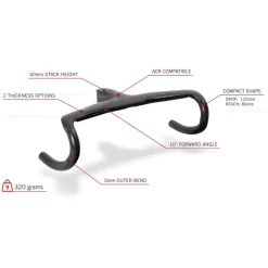 Vision Metron 5D EVO Stuur-/Stuurpen-Eenheid - Carbon | ACR - zwart