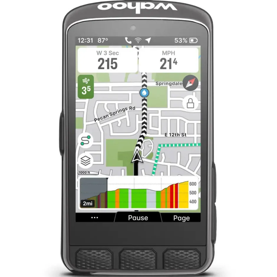 Fietsnavigatie < Wahoo Fitness Wahoo ELEMNT ACE GPS Fietscomputer - antraciet
