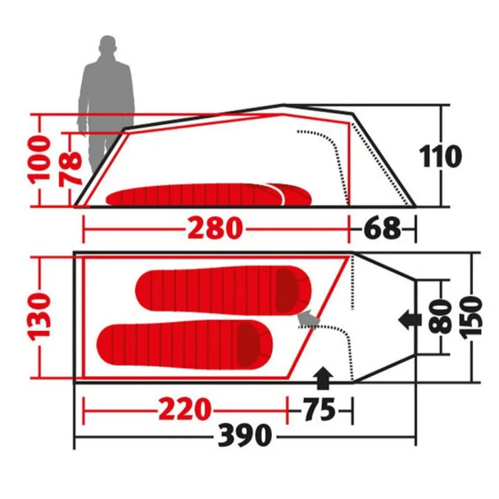 Wechsel Tempest 2 Tent - groen