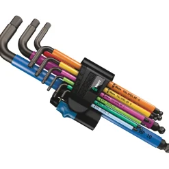 Wera 950/9 Hex-Plus Multicolour HF 1 - Stiftsleutelset, metrisch - met vasthoudfunctie - 9 Pezzi