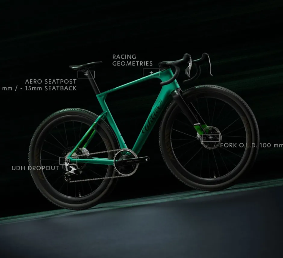 Race Gravelbikes < Wilier RAVE SLR ID2 - Rival AXS - Carbon Gravel Bike - 2026 - pixel green matt