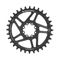Kettingbladen < Wolf Tooth Kettingblad voor SRAM 8-Bolt Direct Mount | Drop-Stop B | 3mm Offset | Boost - zwart