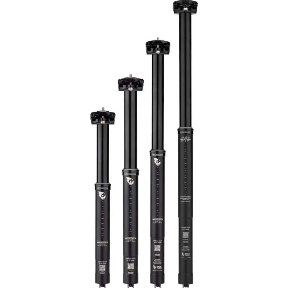 Dropper Posts < Wolf Tooth Resolve Rev2 Vario-Zadelpen - 31.6mm - zwart