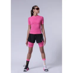 X-Bionic Effektor Hardloopshirt Dames - neo pink/x white