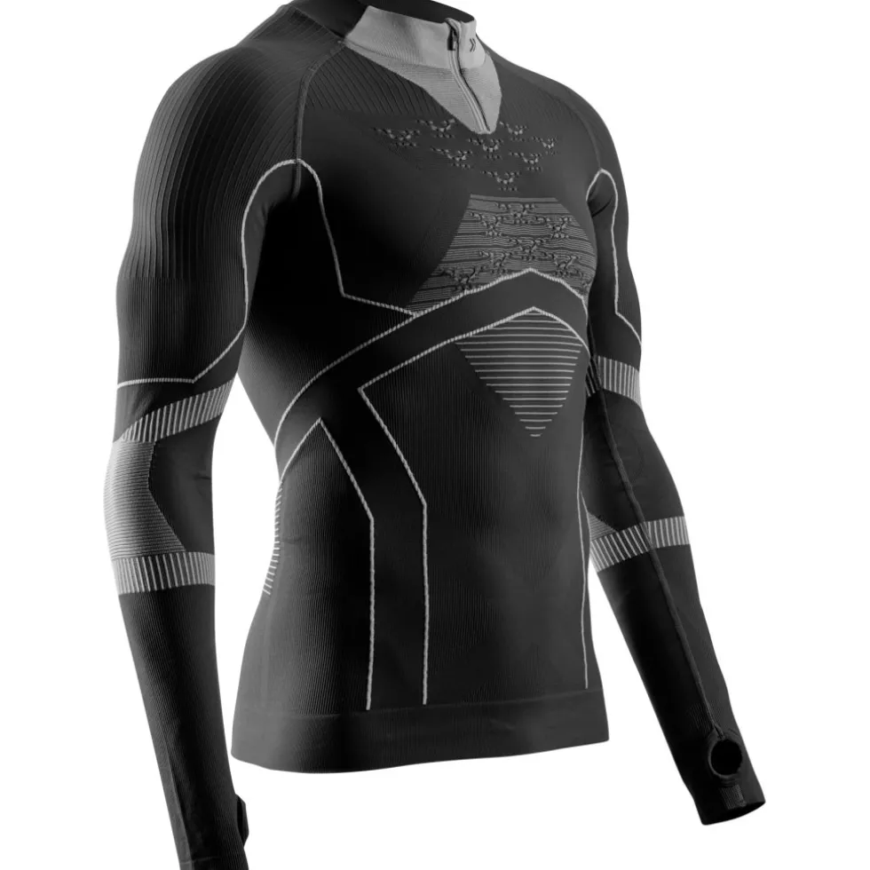 X-Bionic Energy Accumulator Light 1/2-Zip Hemd met Lange Mouwen Heren - x black/light grey