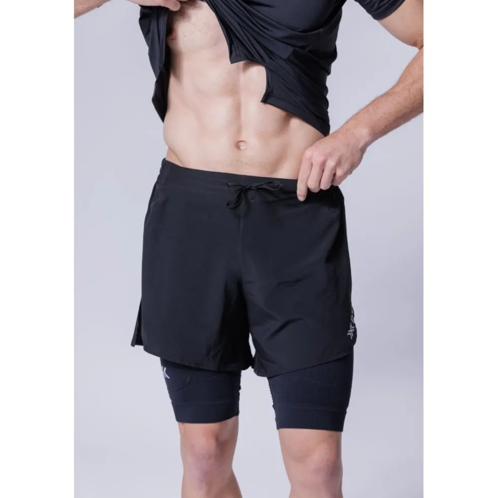 X-Bionic Effektor 2-In-1 Shorts Heren - x black/x black