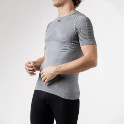Baselayers|Ondergoed < X-Bionic Invent 4.0 T Round Neck Onderhed Heren - arctic white/dooite grey