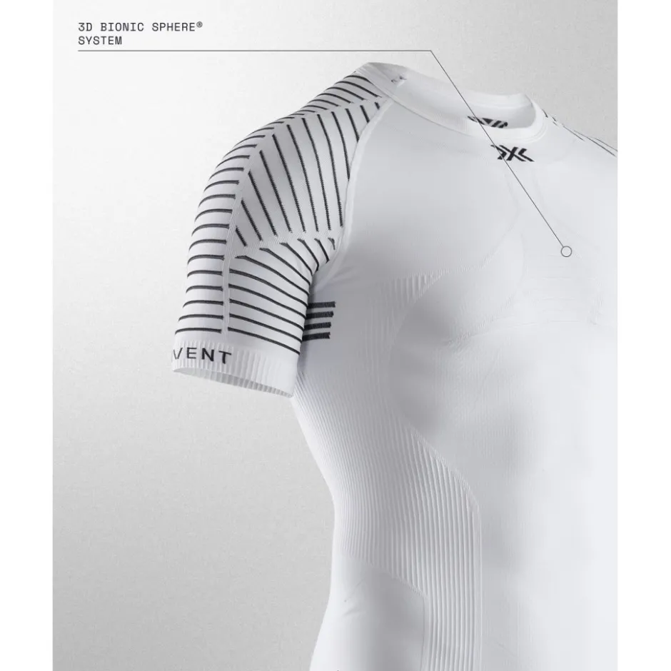 Baselayers|Ondergoed < X-Bionic Invent 4.0 T Round Neck Onderhed Heren - arctic white/dooite grey
