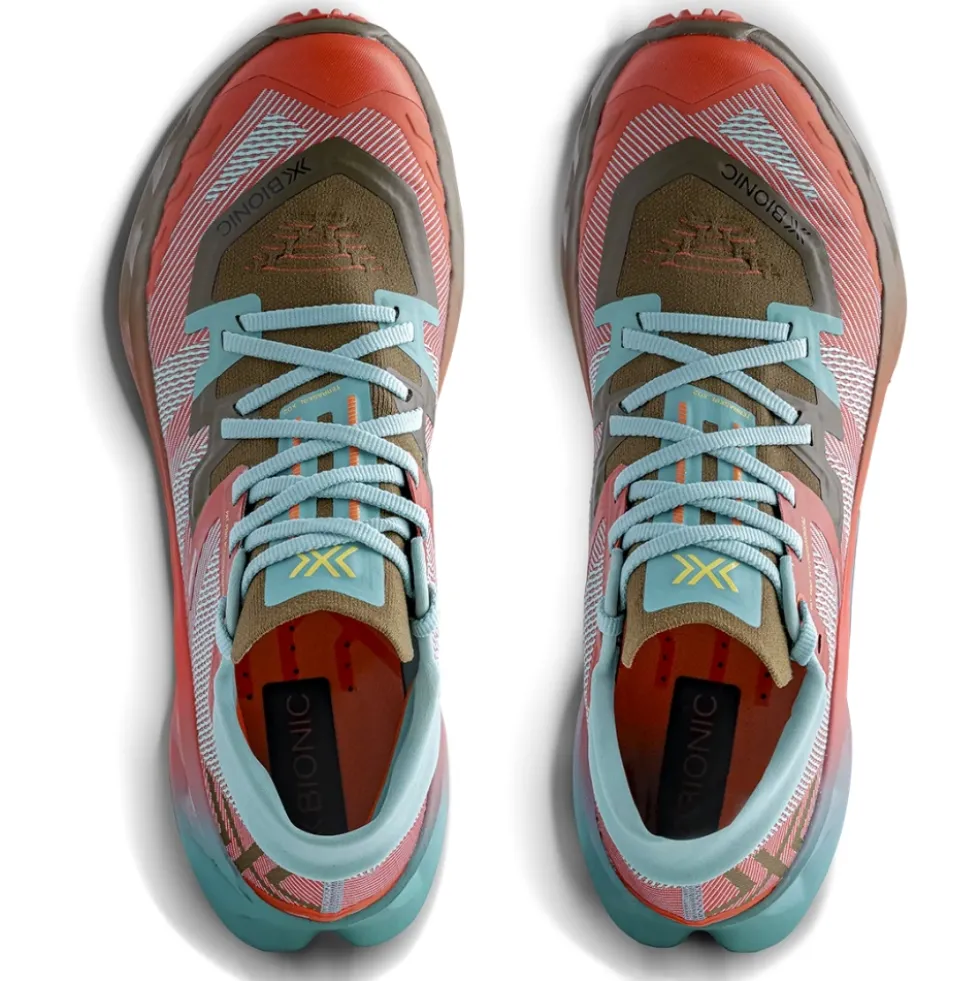 X-Bionic Terraskin X02 Trailrunningschoenen - burnt red/aqua/dark kaki