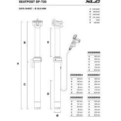 XLC SP-T20 Vario-Zadelpen - 27.2mm