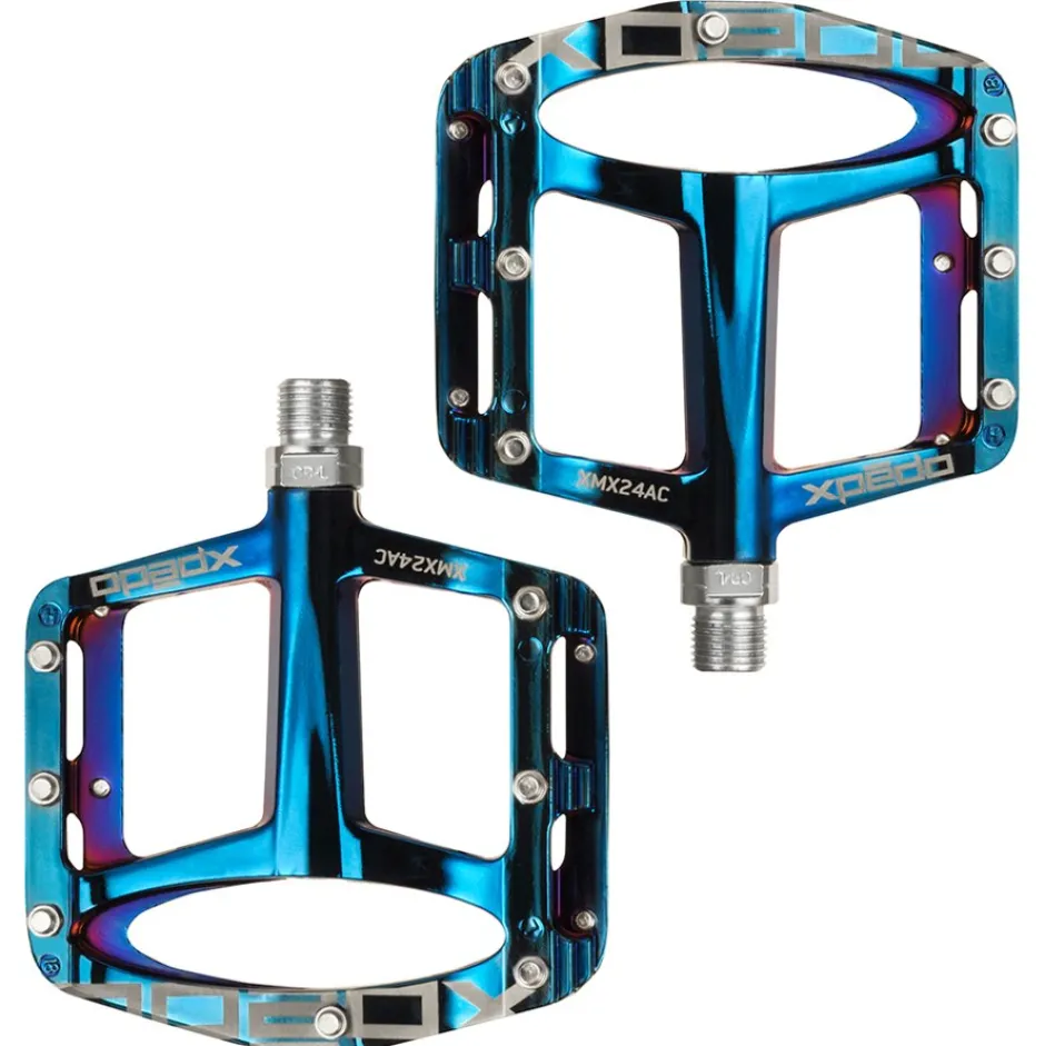 Platformpedalen < Xpedo Spry+ Flat Pedal - blue ray