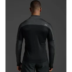 T-Shirts En Tops < 2XU Aero 1/2 Zip Shirt met ange mouwen Heren - back/siver refective