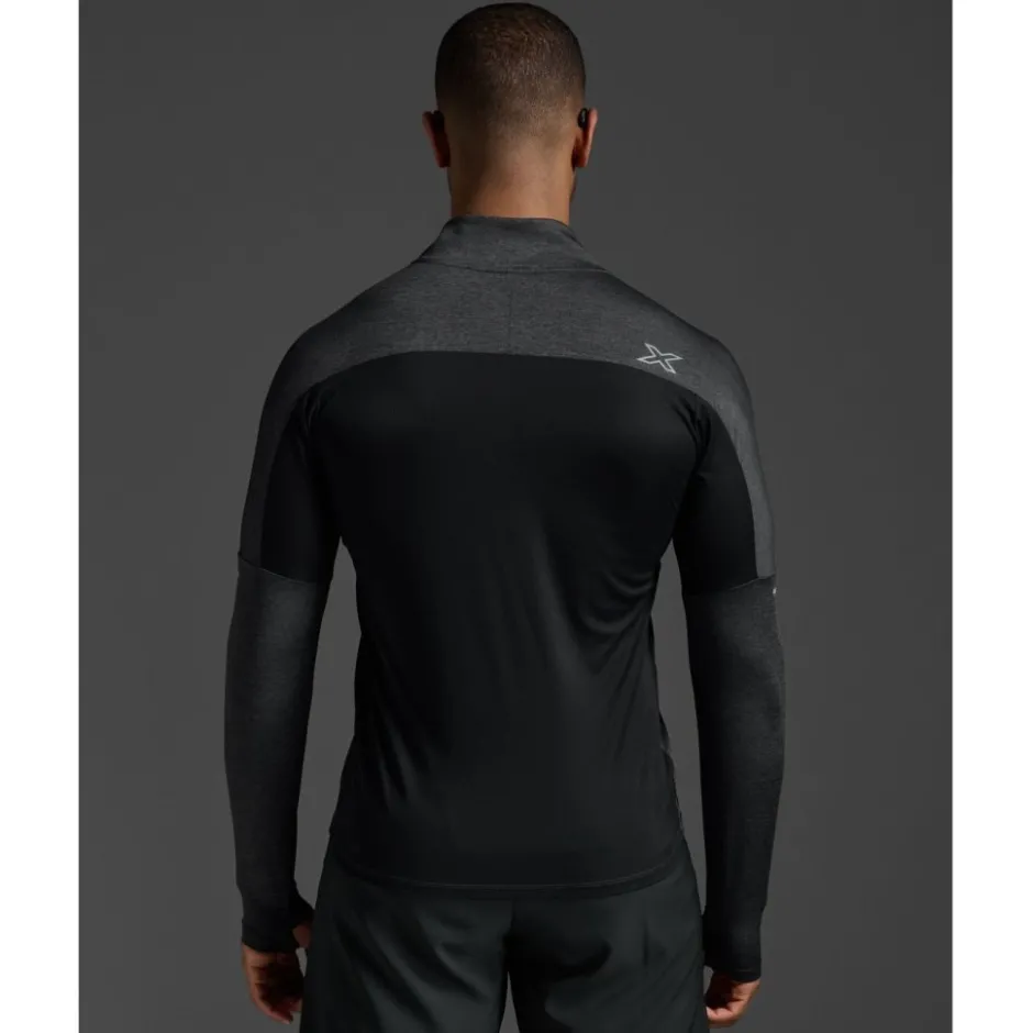 T-Shirts En Tops < 2XU Aero 1/2 Zip Shirt met ange mouwen Heren - back/siver refective