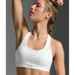 2XU Aero Mesh Dames sport-bh met medium ondersteuning - white/silver reflective