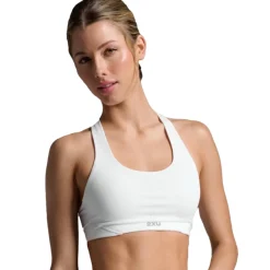 2XU Aero Mesh Dames sport-bh met medium ondersteuning - white/silver reflective