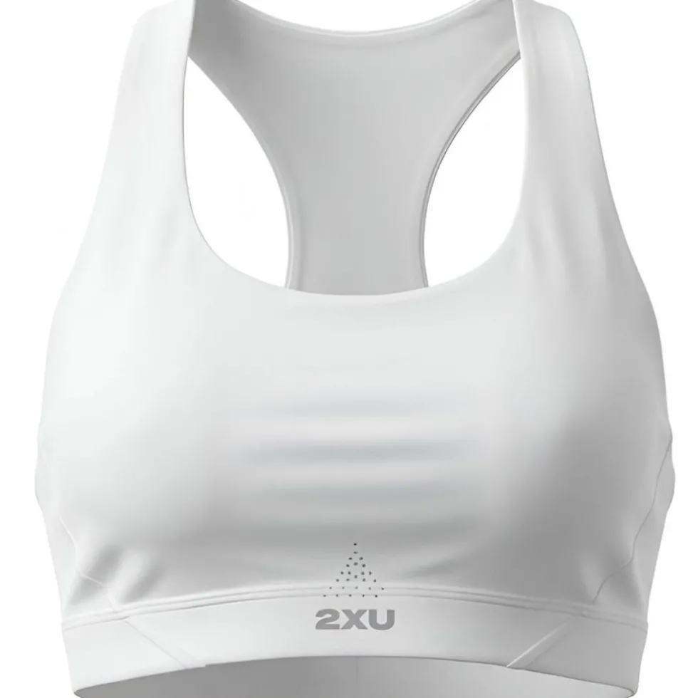2XU Aero Mesh Dames sport-bh met medium ondersteuning - white/silver reflective