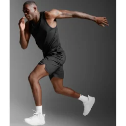 2XU Aero Mesh Tanktop Heren - black/silver reflective