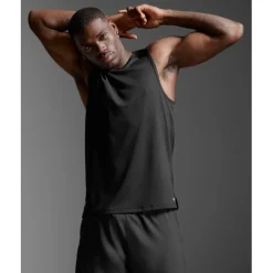 2XU Aero Mesh Tanktop Heren - black/silver reflective
