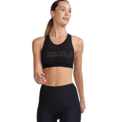 Sport Bh'S|Ondergoed < 2XU Aero Tri Crop Top Dames - zwart/wit
