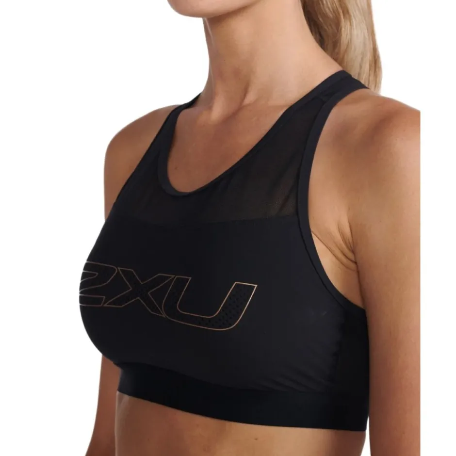 Sport Bh'S|Ondergoed < 2XU Aero Tri Crop Top Dames - zwart/wit