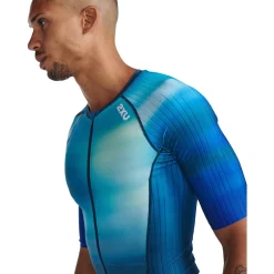 2XU Aero Tri Top Dames - spring green/majola blue