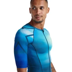 2XU Aero Tri Top Dames - spring green/majola blue