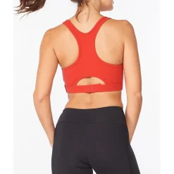 2XU Motion Racerback Crop Sport-BH met medium ondersteuning - S - zwart/wit