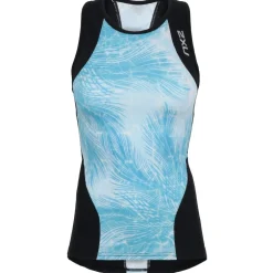 2XU Perform Tri Top Dames - black/aqua mirage