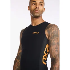 2XU Propel Swimskin Wetsuit Heren - black/turmeric