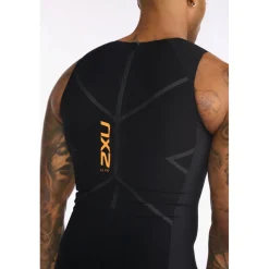 2XU Propel Swimskin Wetsuit Heren - black/turmeric