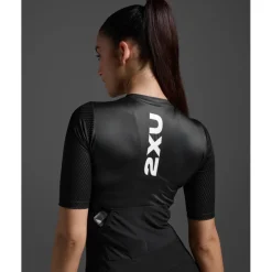Trisuits|Trisuits < 2XU Aero Hex eeved Triuit Dae - zwart/wit