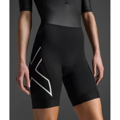 2XU Core Sleeved Trisuit Dames - zwart/wit