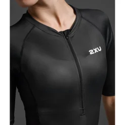 2XU Core Sleeved Trisuit Dames - zwart/wit