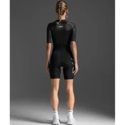 2XU Core Sleeved Trisuit Dames - zwart/wit
