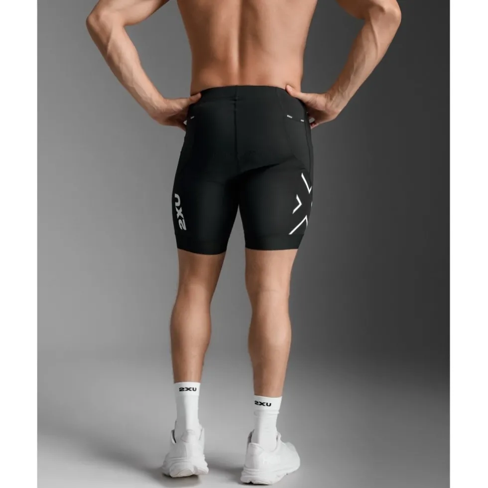 2XU Core Triathlon 8" Shorts Heren - zwart/wit