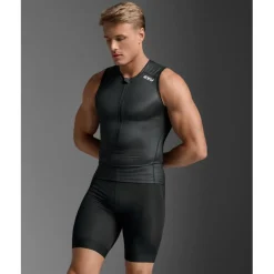 2XU Core Tri Tanktop Heren - zwart/wit