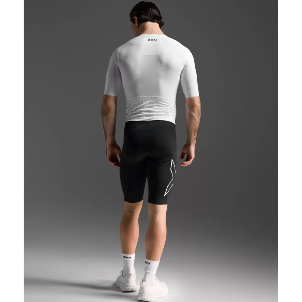 2XU Light Speed React Sleeved Trisuit Heren - zwart/wit