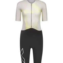 2XU Light Speed React Sleeved Trisuit Dames - lemon ice/jupiter
