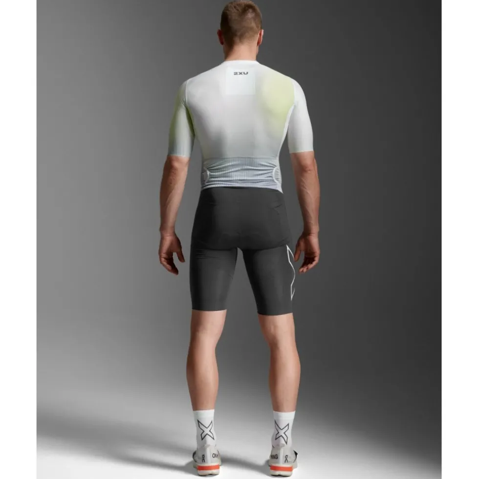 2XU Light Speed React Sleeved Trisuit Heren - cool matcha/india ink