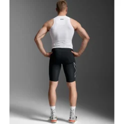 2XU Light Speed React Zonder Mouwen Trisuit Heren - black/white