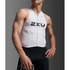 2XU Light Speed React Zonder Mouwen Trisuit Heren - black/white