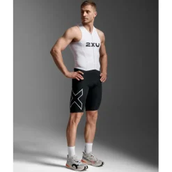 2XU Light Speed React Zonder Mouwen Trisuit Heren - black/white